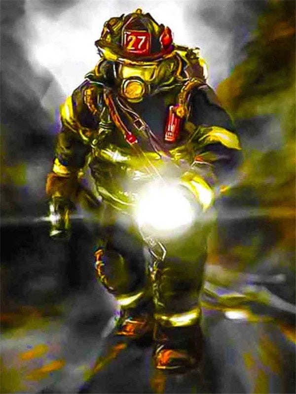 Bombeiros 2023/16 - 100% Diamantes (Quadrado) - Kit Completo - Pintura com Diamantes