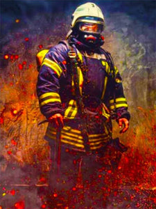 Bombeiros 2023/7 - 100% Diamantes (Quadrado) - Kit Completo - Pintura com Diamantes