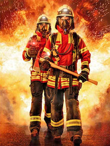 Bombeiros 2023/2 - 100% Diamantes (Quadrado) - Kit Completo - Pintura com Diamantes