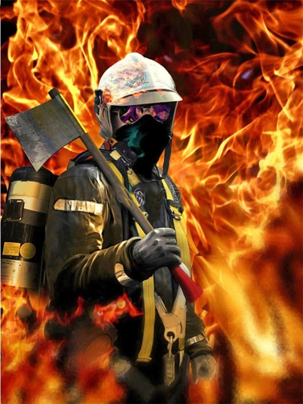 Bombeiros 2023/14 - 100% Diamantes (Quadrado) - Kit Completo - Pintura com Diamantes