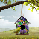 Casinha de Madeira Passarinho 2023/2 - Pintura com Diamantes