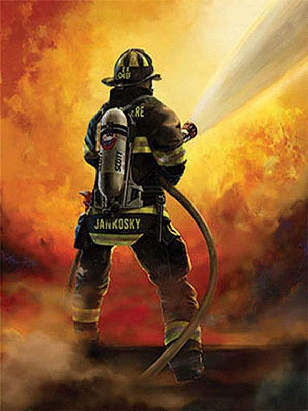 Bombeiros 2023/20 - 100% Diamantes (Quadrado) - Kit Completo - Pintura com Diamantes