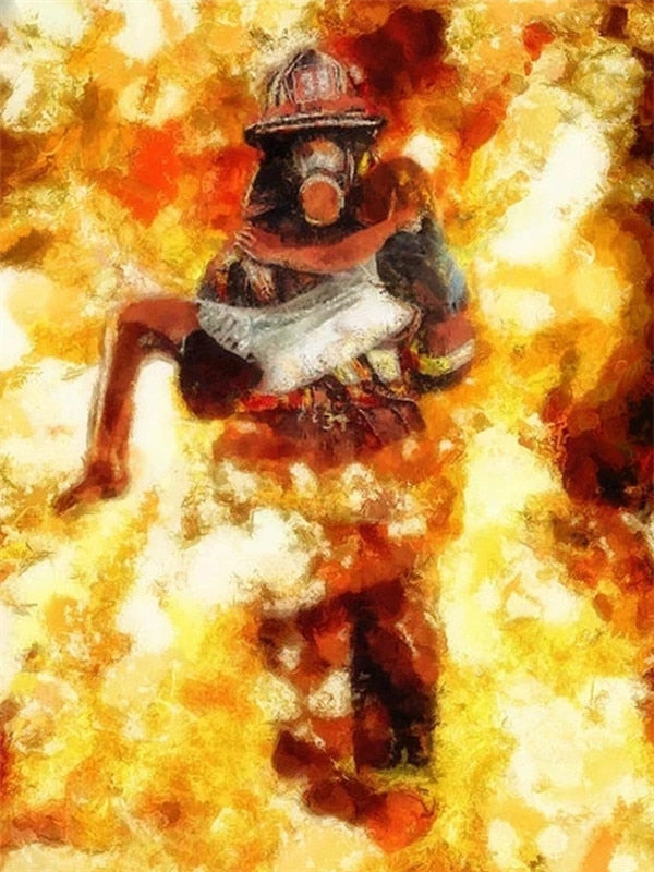 Bombeiros 2023/4 - 100% Diamantes (Quadrado) - Kit Completo - Pintura com Diamantes