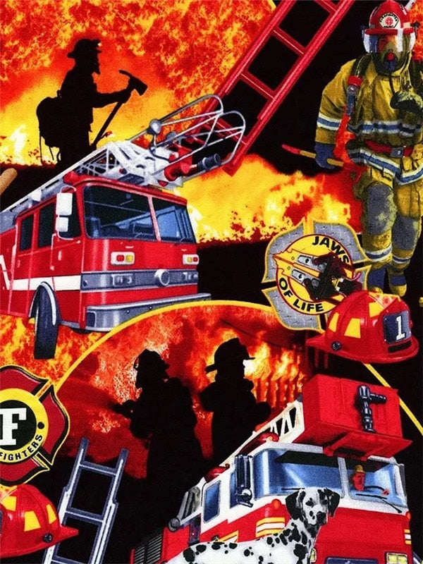 Bombeiros 2023/3 - 100% Diamantes (Quadrado) - Kit Completo - Pintura com Diamantes
