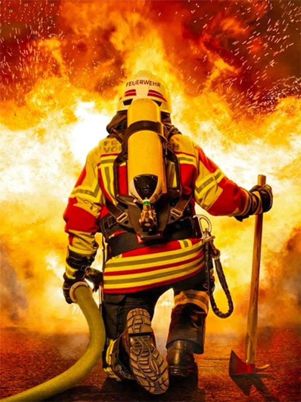 Bombeiros 2023/6 - 100% Diamantes (Quadrado) - Kit Completo - Pintura com Diamantes