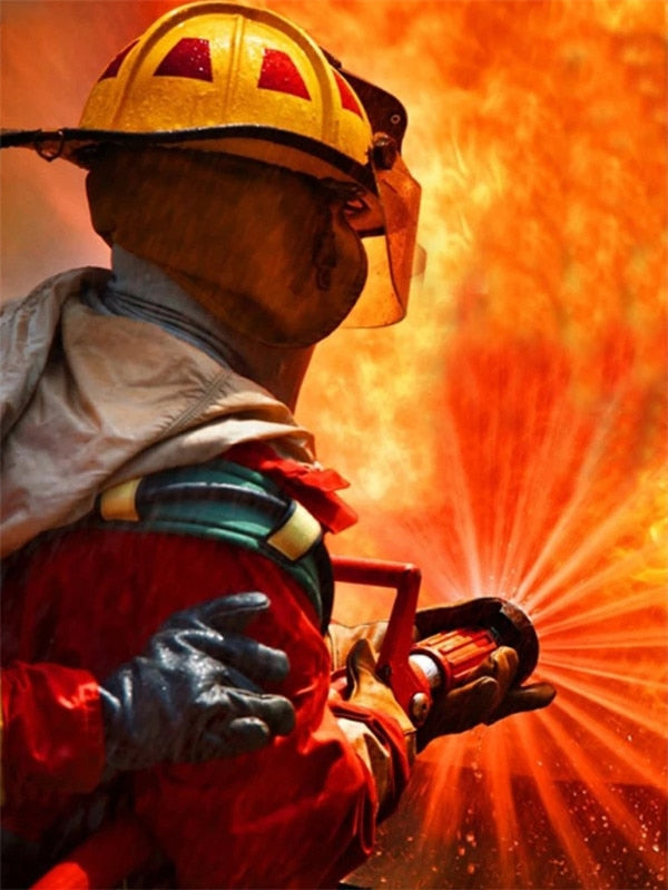 Bombeiros 2023/11 - 100% Diamantes (Quadrado) - Kit Completo - Pintura com Diamantes