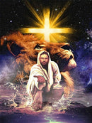 Jesus 2023/2 - 100% Diamantes (Quadrado) - Kit Completo - Pintura com Diamantes