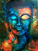 Buda Pensador - 100% Diamantes (Kit Completo) - Pintura com Diamantes