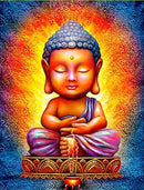 Buda Luminoso - 100% Diamantes (Kit Completo) - Pintura com Diamantes