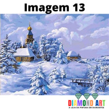 Carregar imagem no visualizador da galeria, Paisagem Inverno 13 - 100% Diamantes (Kit Completo)
