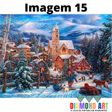 Carregar imagem no visualizador da galeria, Paisagem Inverno 15 - 100% Diamantes (Kit Completo)
