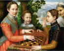 O Jogo de Xadrez, de Sofonisba Anguissola - 100% Diamantes (Quadrado) - Kit Completo