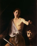 Davi com a cabeça de Golias de Caravaggio - 100% Diamantes (Quadrado) - Kit Completo