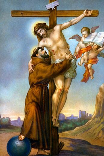 São Francisco de Assis e Jesus - 100% Diamantes (Quadrado) - Kit Completo