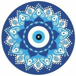 Mandala Olho Grego 2 - 100% Diamantes (Redondo) - Kit Completo