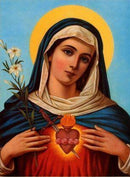 Sagrado Coração de Maria 1 - 100% Diamantes (Quadrado) - Kit Completo