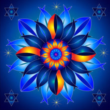 Carregar imagem no visualizador da galeria, Mandala 25 - 100% Diamantes (Kit Completo)
