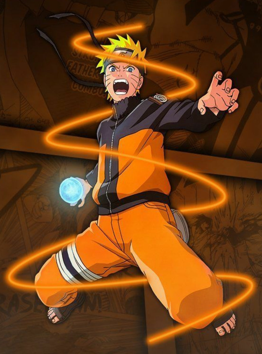 Naruto 2023/1 - 100% Diamantes (Quadrado) - Kit Completo - Pintura com Diamantes