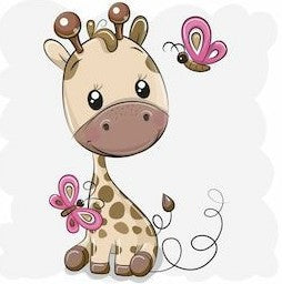 Girafinha 2023 - 100% Diamantes (Quadrado) - Kit Completo - Pintura com Diamantes
