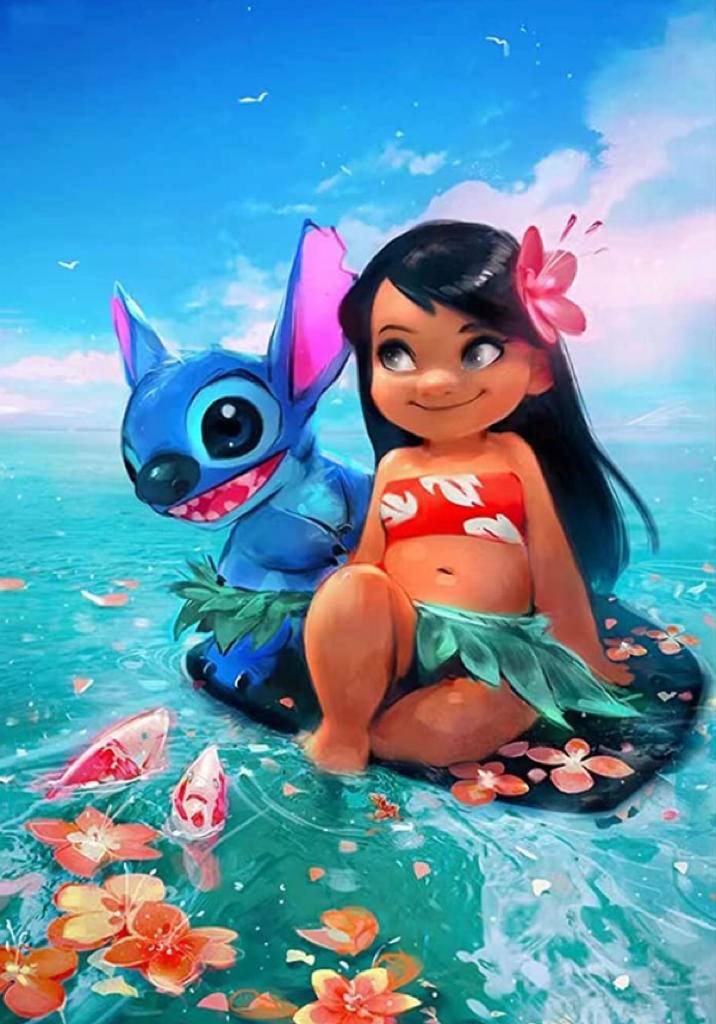 Lilo 2023/1 - 100% Diamantes (Redondo) - Kit Completo - Pintura com Diamantes