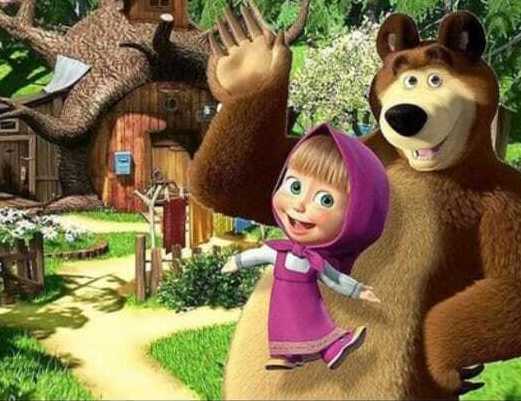 Masha e o Urso 2023/1 - 100% Diamantes (Quadrado) - Kit Completo - Pintura com Diamantes