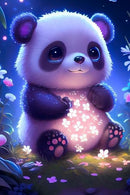 Panda 2023/1 - 100% Diamantes (Quadrado) - Kit Completo - Pintura com Diamantes