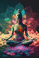 Meditação 2023/1 - 100% Diamantes (Quadrado) - Kit Completo - Pintura com Diamantes