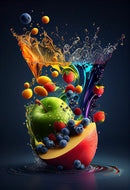 Frutas 2023/1 - 100% Diamantes (Quadrado) - Kit Completo - Pintura com Diamantes